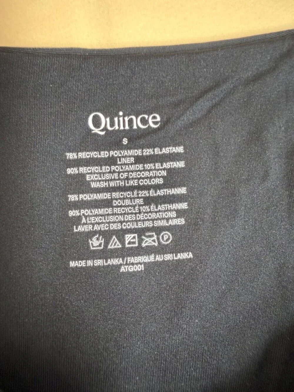 Quince Womens Black Bikini Set Size Small